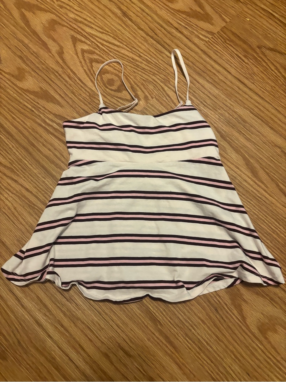 wild fable White Striped Camisole with Pink & Black Lines